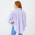 Caryn Lawn Miriam Top Pink/Blue