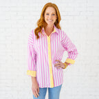 Caryn Lawn Katherine Top Pink/Yellow