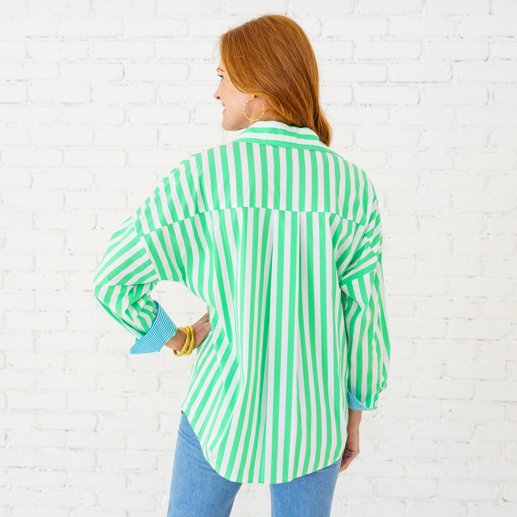 Caryn Lawn Katherine Top Green/Aqua
