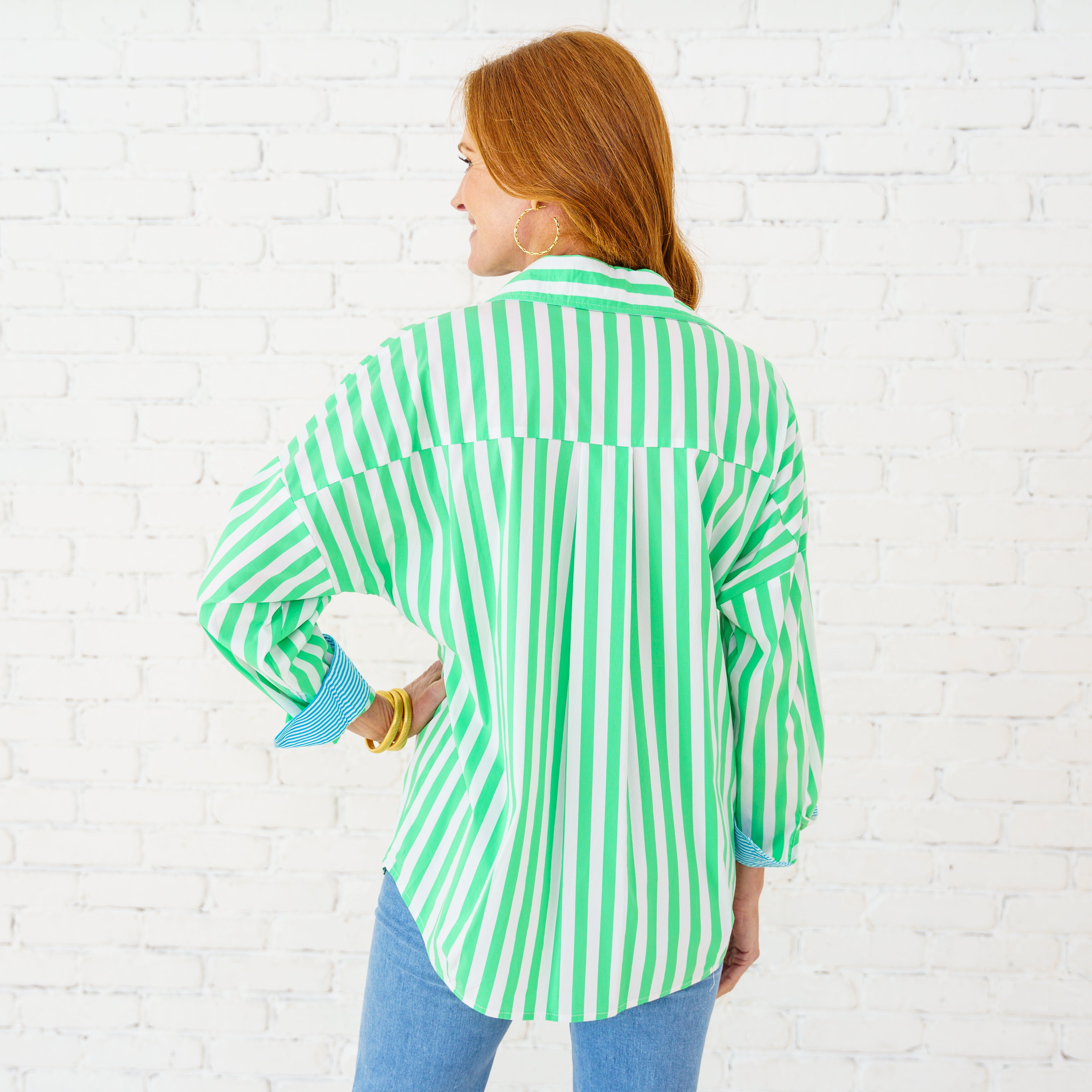 Caryn Lawn Katherine Top Green/Aqua