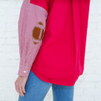 Preppy Football Shirt Red