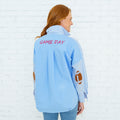Preppy Football Shirt Powder Blue