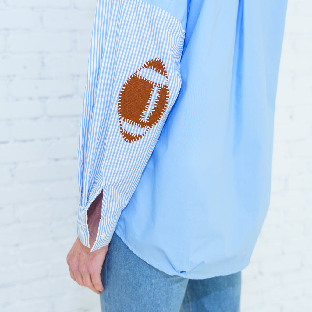 Preppy Football Shirt Powder Blue