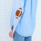 Preppy Football Shirt Powder Blue