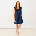 Caryn Lawn Belle Dress Navy