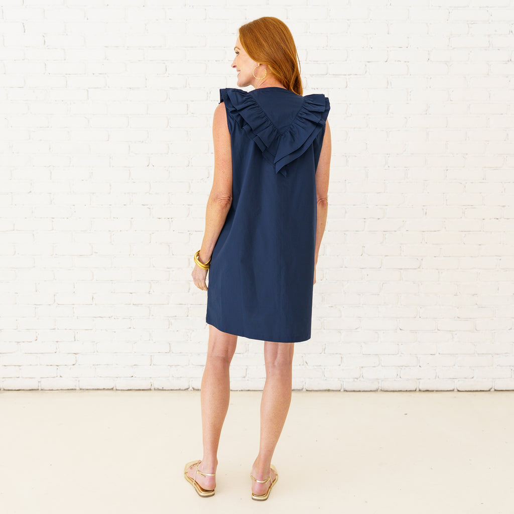 Caryn Lawn Belle Dress Navy