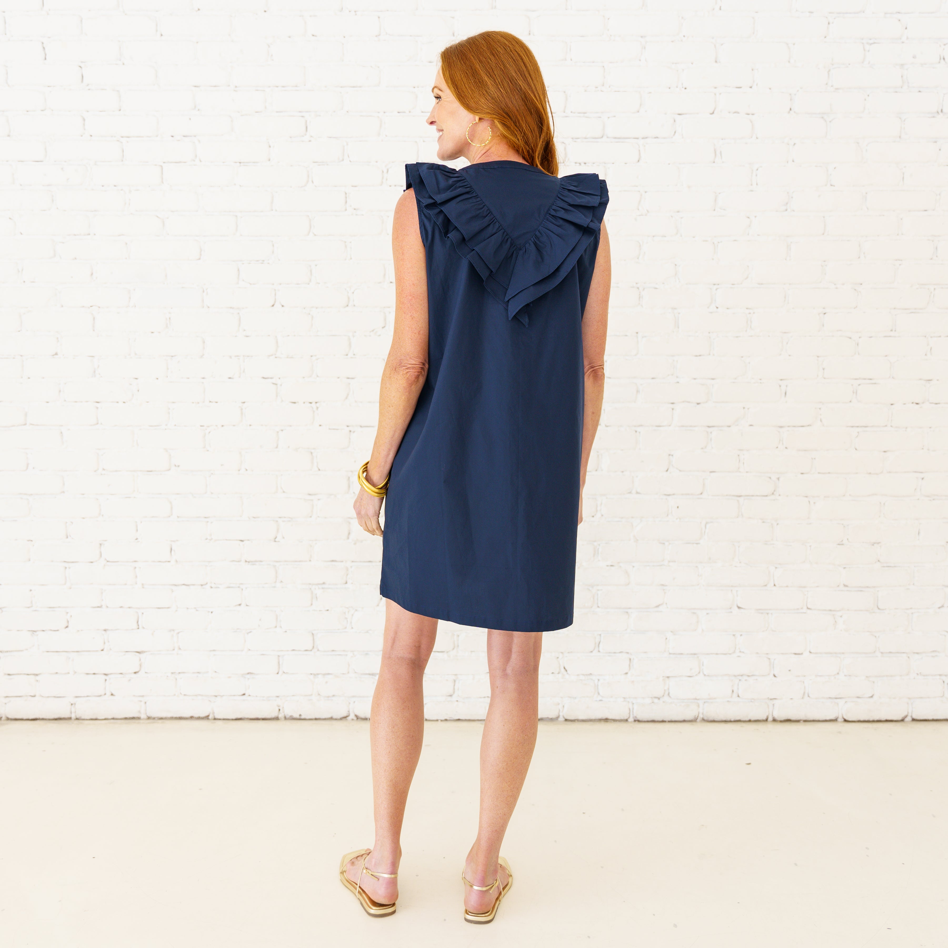Caryn Lawn Belle Dress Navy
