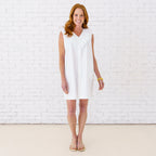 Caryn Lawn Belle Dress White