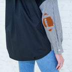Preppy Football Shirt Black/Gold
