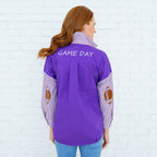 Preppy Football Shirt Purple