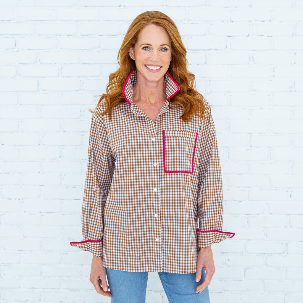 Fringe Lawn Top Mocha