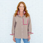 Fringe Lawn Top Mocha