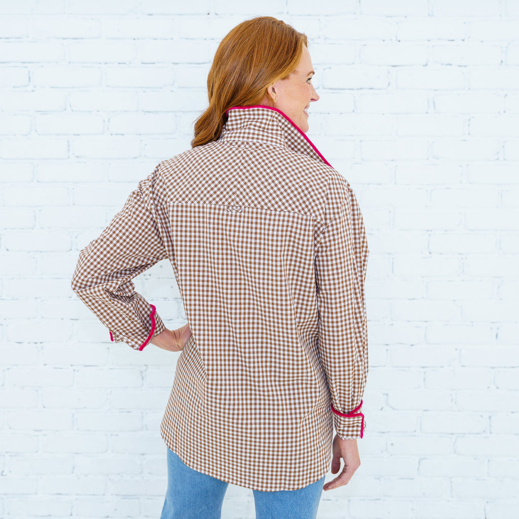 Fringe Lawn Top Mocha