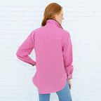 Fringe Lawn Top Fuchsia
