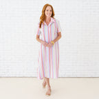 Caryn Lawn Millie Stripe Dress Cosmo