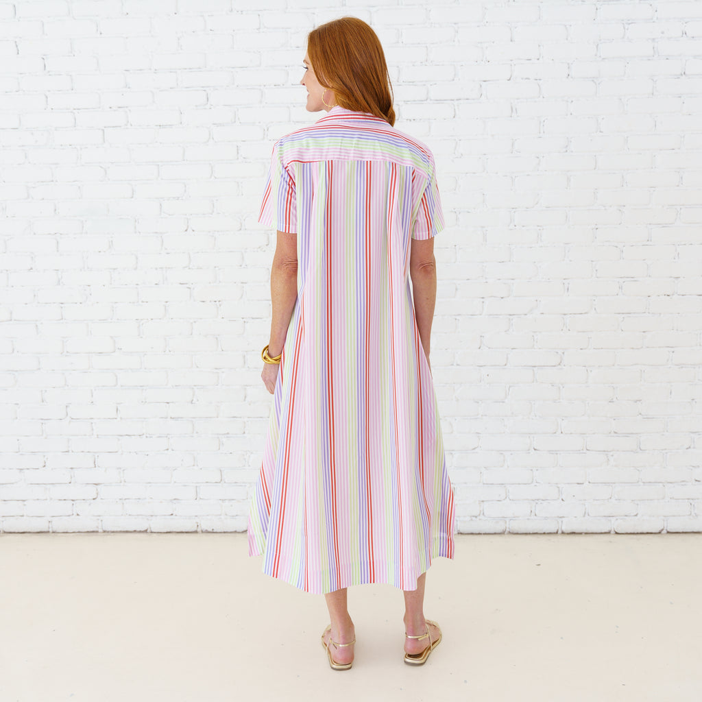 Caryn Lawn Millie Stripe Dress Cosmo