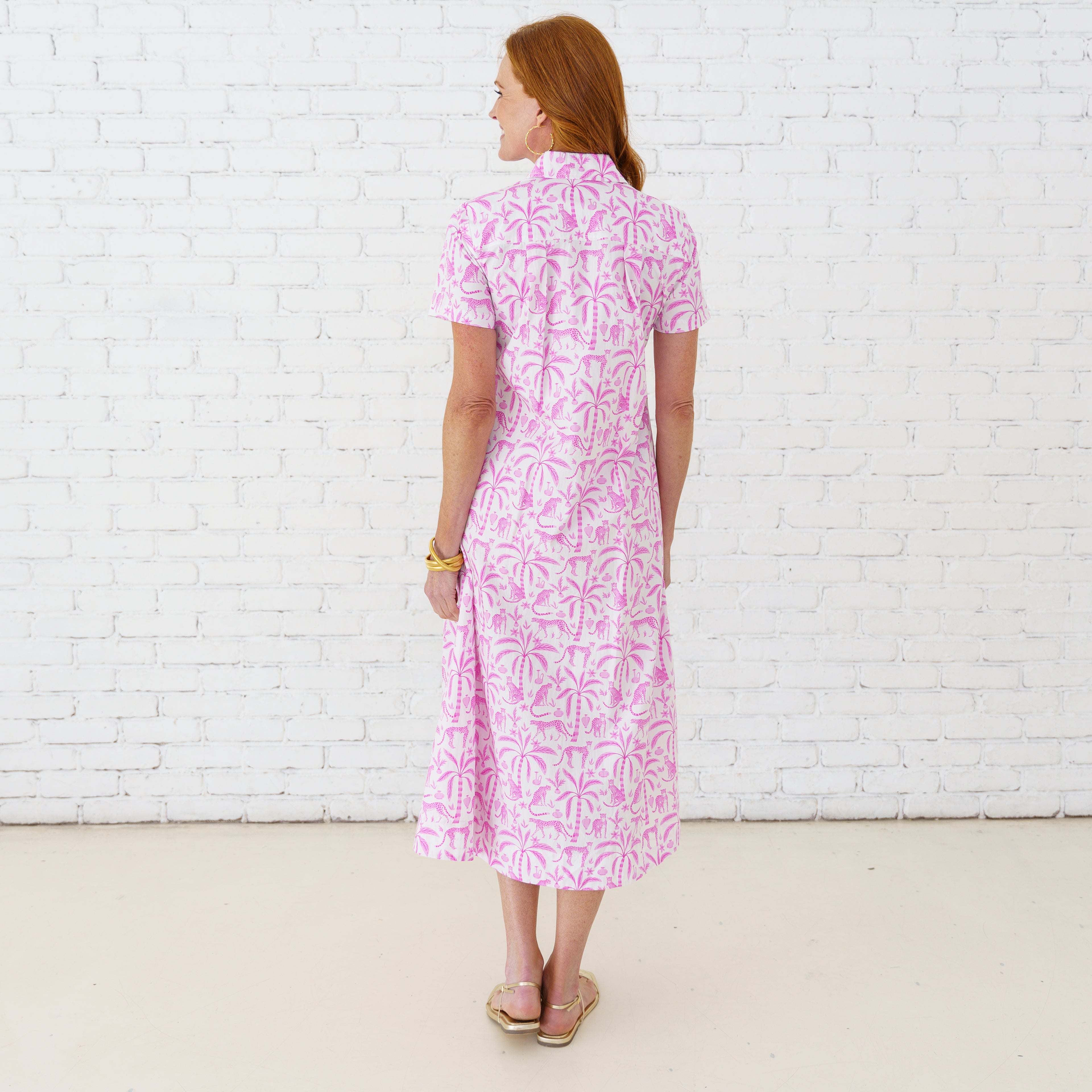 Caryn Lawn Millie Jungle Dress Pink