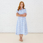 Caryn Lawn Millie Jungle Dress Blue