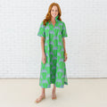 Caryn Lawn Georgia Palm Dress Green
