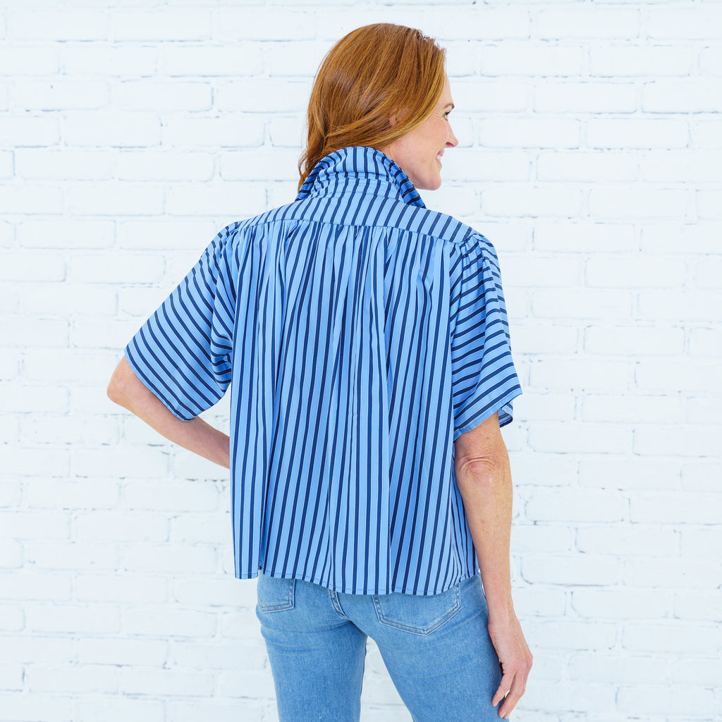 Ellie Top Blue/Navy Stripe