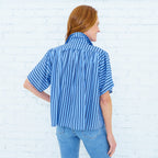 Ellie Top Blue/Navy Stripe