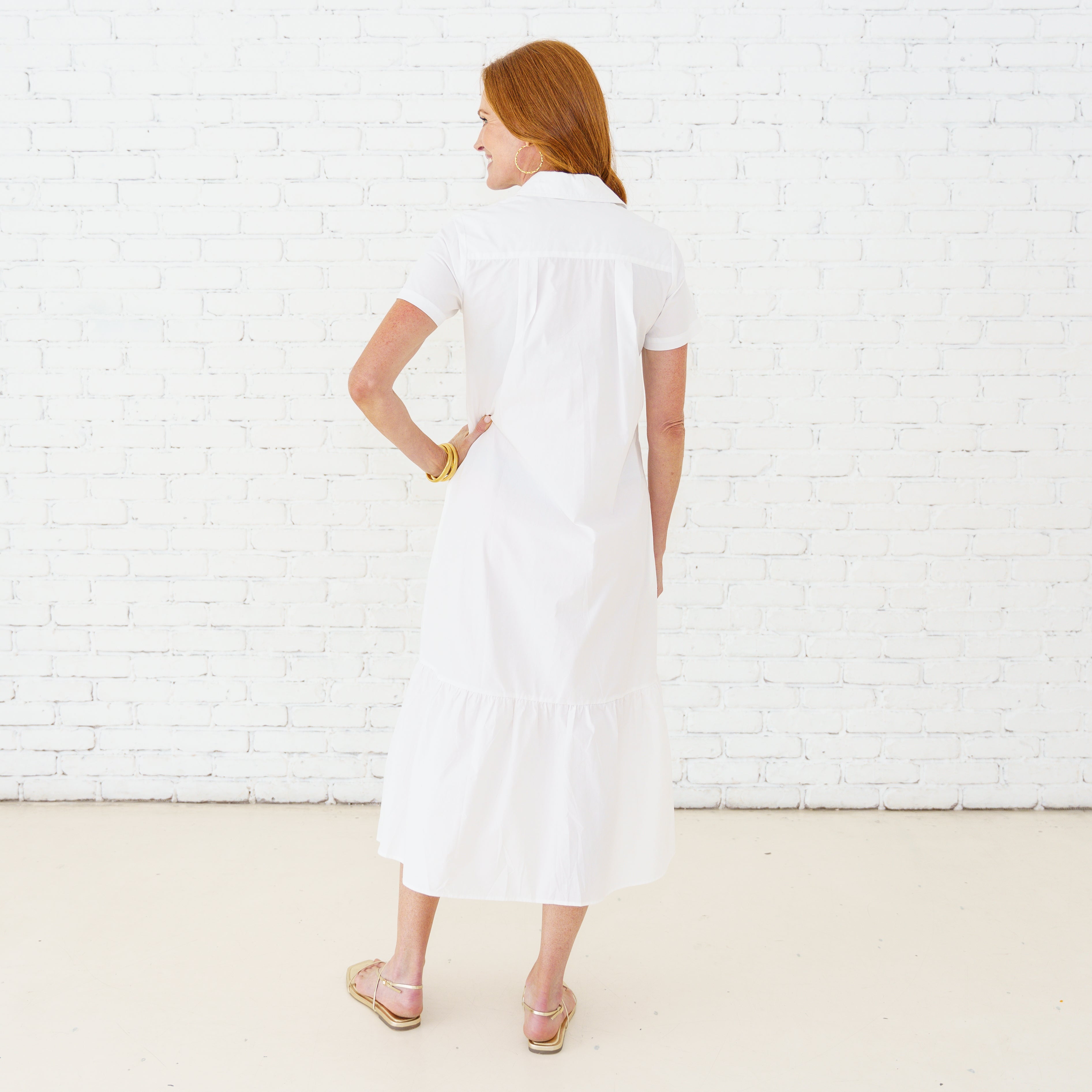 Caryn Lawn Maddie Dress White