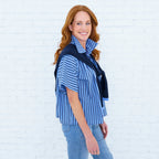 Ellie Top Blue/Navy Stripe