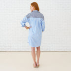 Caryn Lawn Frances Dress Blue/Black