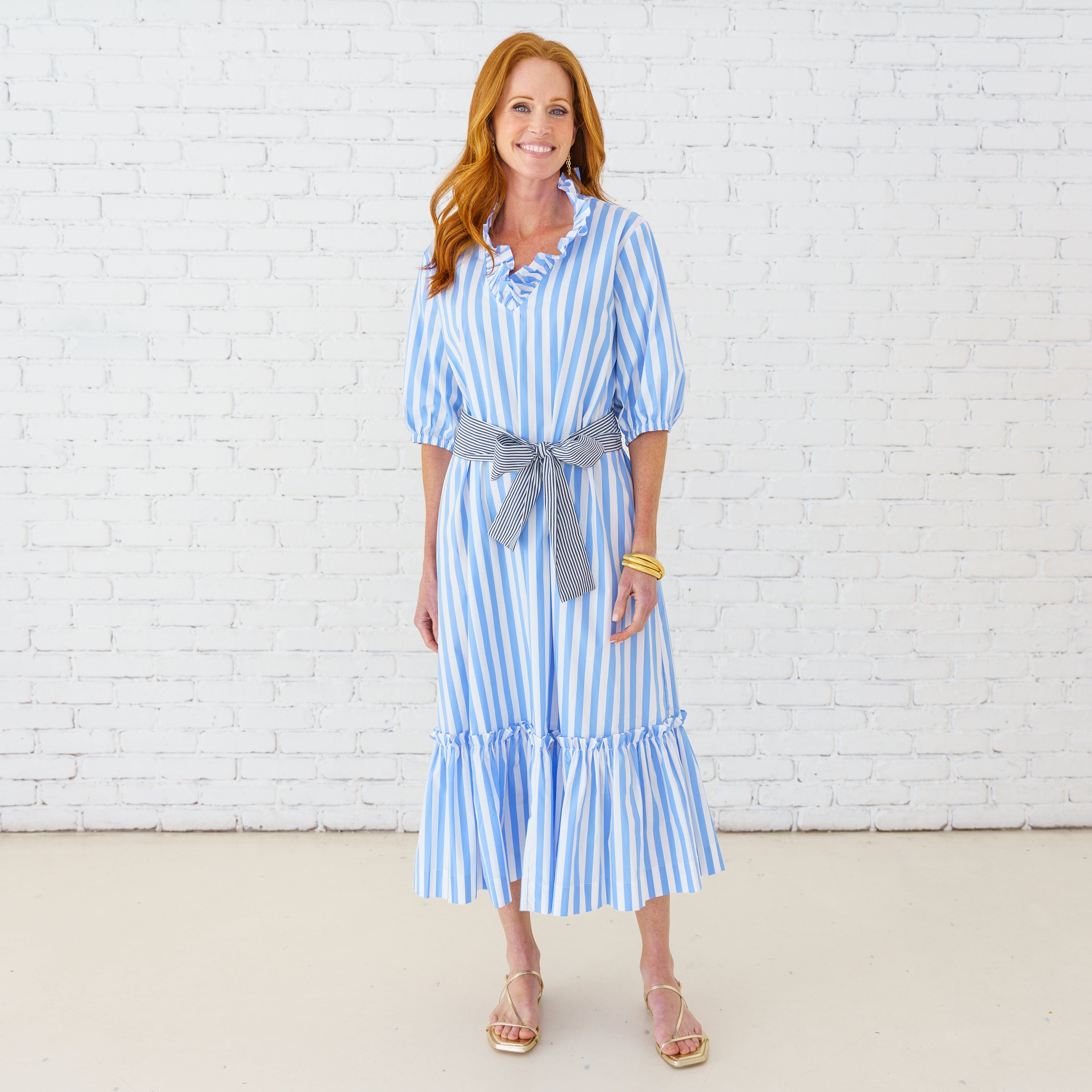 Caryn Lawn Kit Dress Blue/Black