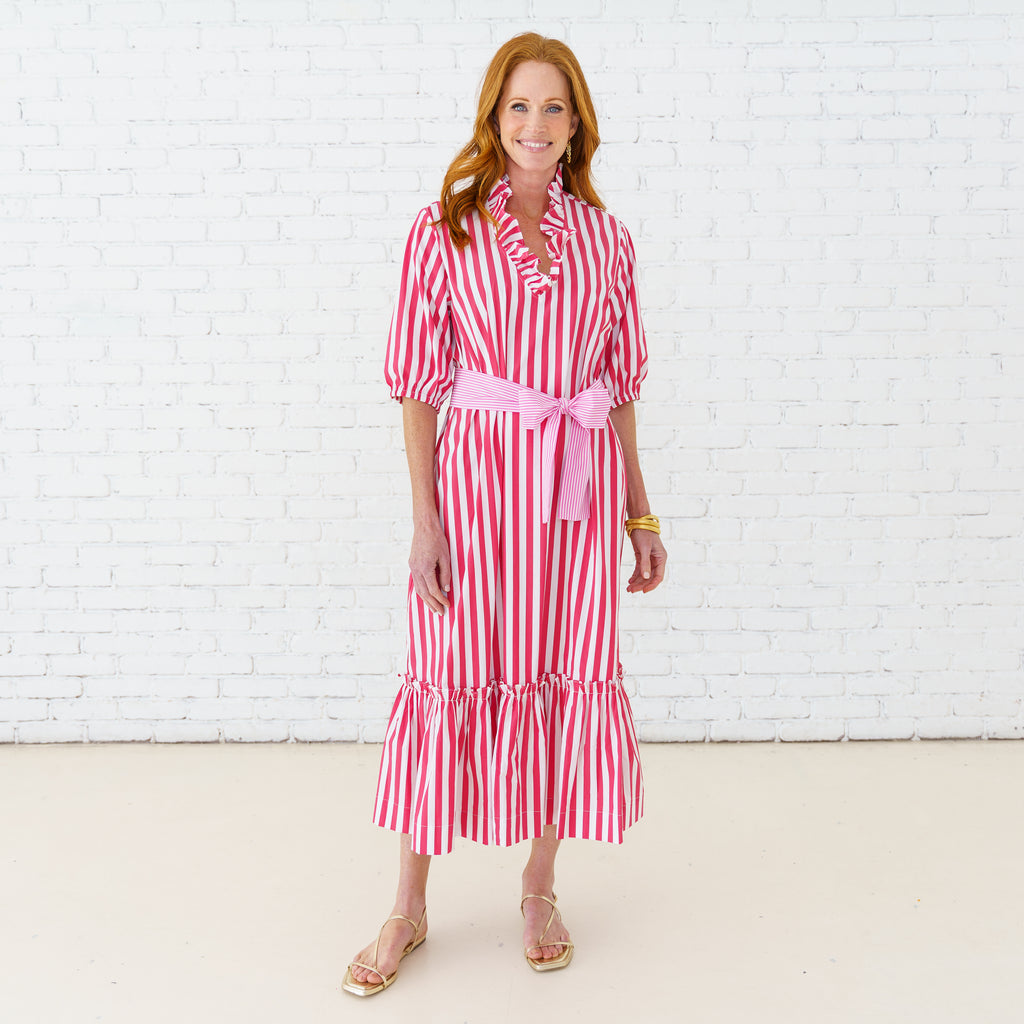 Caryn Lawn Kit Dress Red/Pink