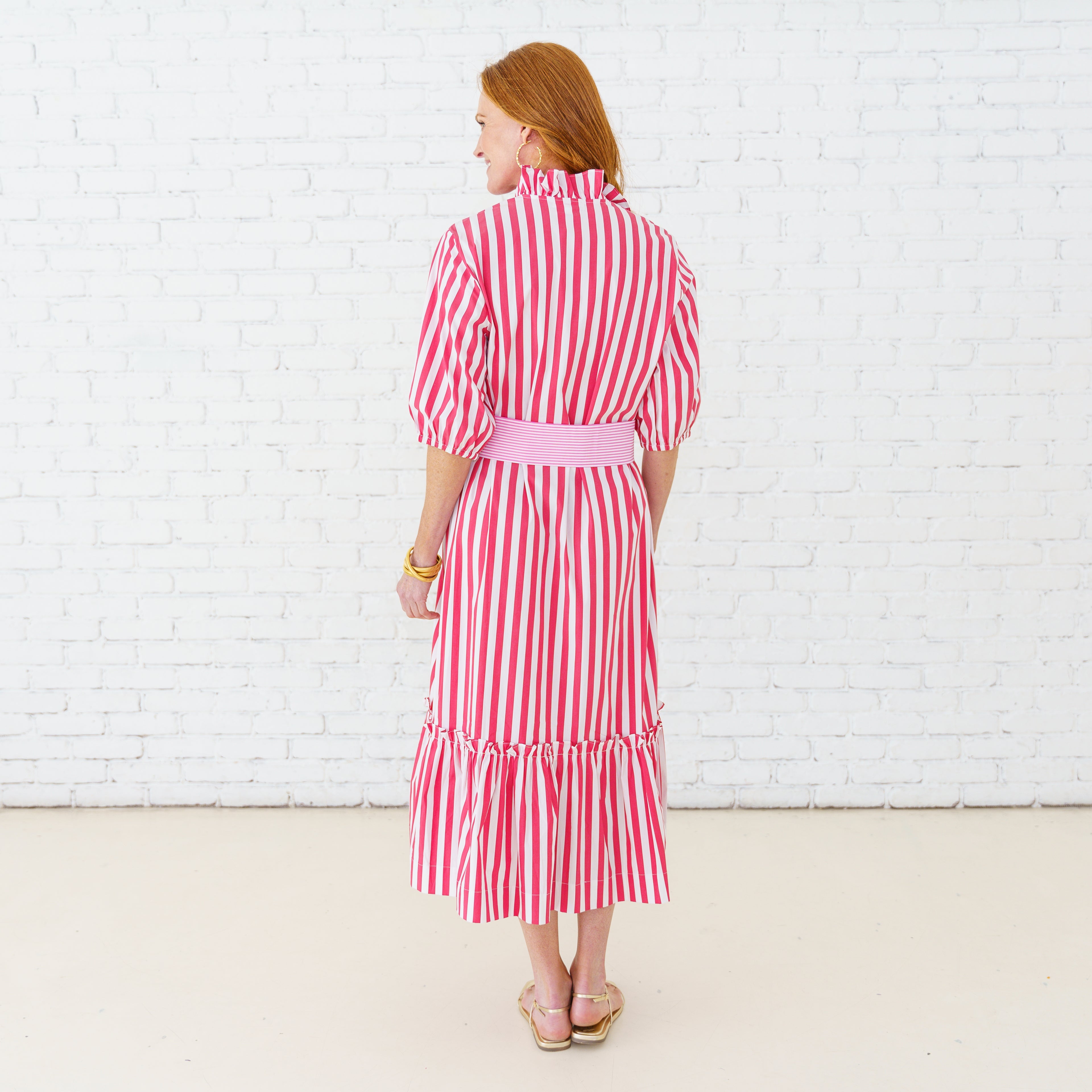 Caryn Lawn Kit Dress Red/Pink