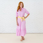Caryn Lawn Kit Dress Pink/Yellow