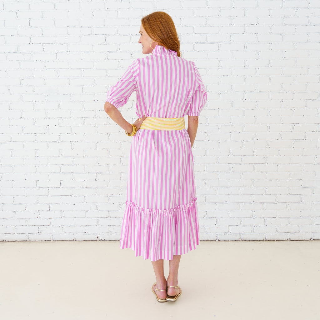 Caryn Lawn Kit Dress Pink/Yellow
