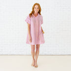 Caryn Lawn Margo Seersucker Dress Red