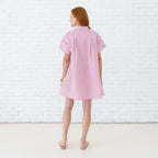 Caryn Lawn Margo Seersucker Dress Red