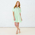 Caryn Lawn Margo Seersucker Dress Green