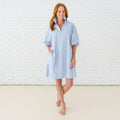 Caryn Lawn Sloane Dress Light Blue Stripe
