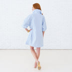 Caryn Lawn Sloane Dress Light Blue Stripe