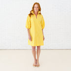 Caryn Lawn Sloane Dress Yellow Stripe