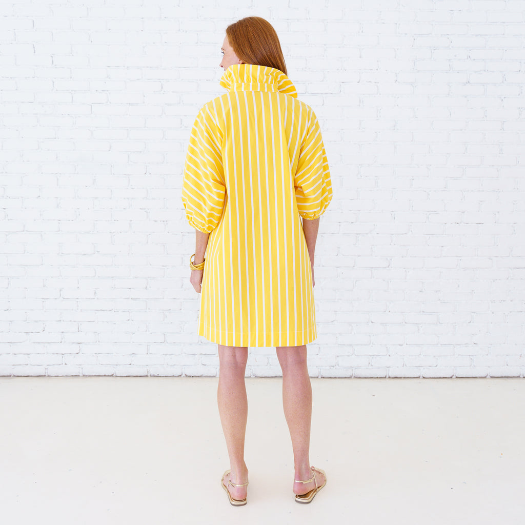Caryn Lawn Sloane Dress Yellow Stripe
