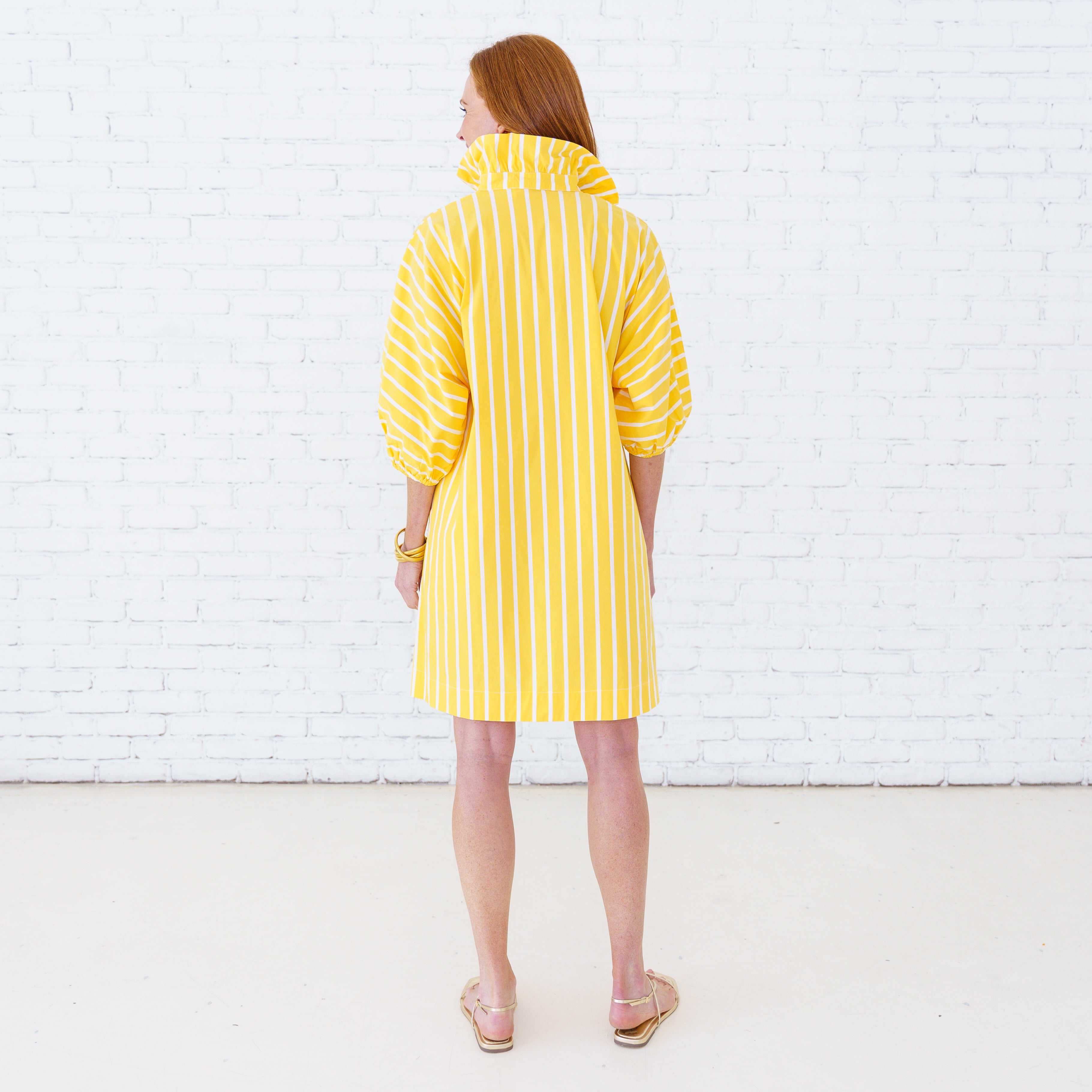 Caryn Lawn Sloane Dress Yellow Stripe