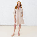 Caryn Lawn Sloane Dress Khaki Stripe