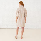 Caryn Lawn Sloane Dress Khaki Stripe