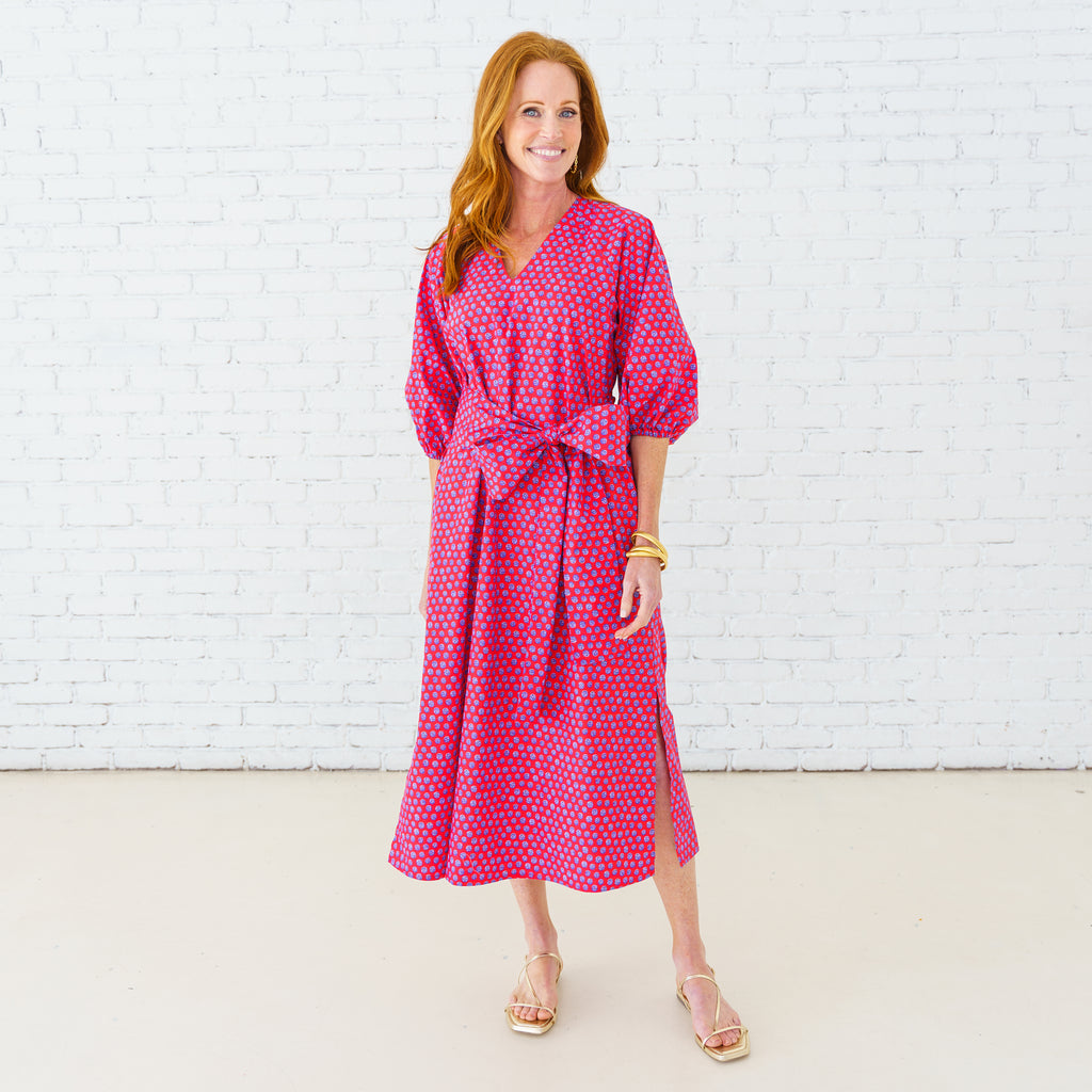 Caryn Lawn Coco Dress Red Circle