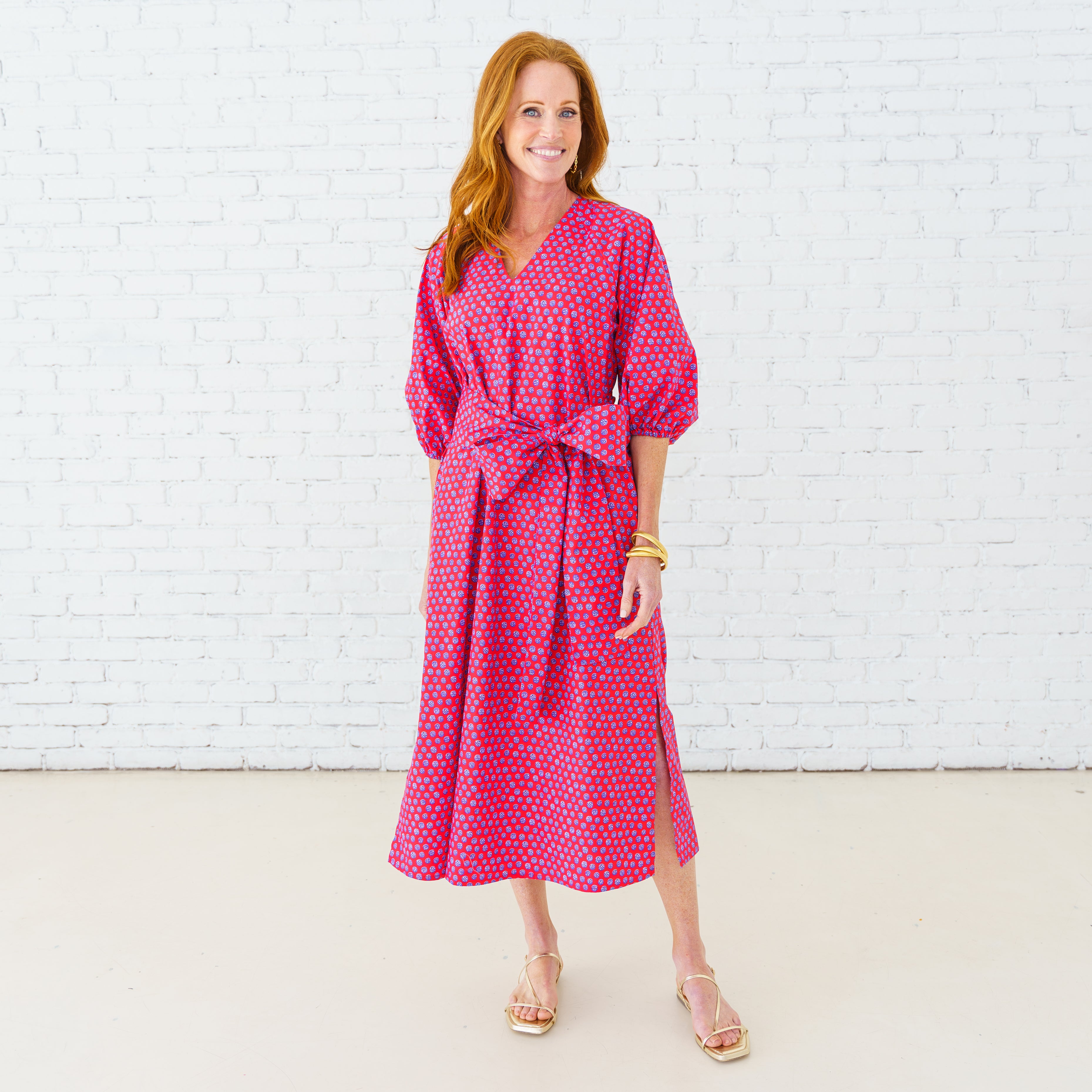 Caryn Lawn Coco Dress Red Circle