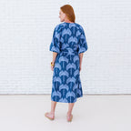 Caryn Lawn Coco Dress Navy Palm