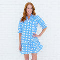 Clare Basket Dress Cobalt