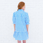 Clare Basket Dress Cobalt