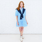 Clare Basket Dress Cobalt