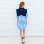 Clare Basket Dress Cobalt